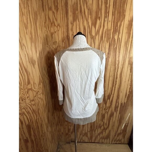 Anthropologie Pilcro and the Letterpress Wool Cable Knit Boho Pullover Sweater M - Picture 5 of 9